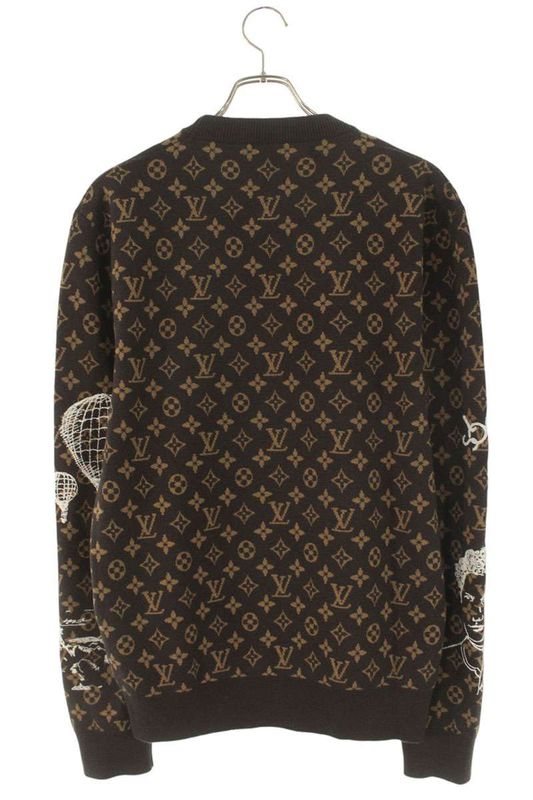 Louis Vuitton Rm232 ZLL Hpn95w Monogram Allover Crewneck Sweatshirt Men's M