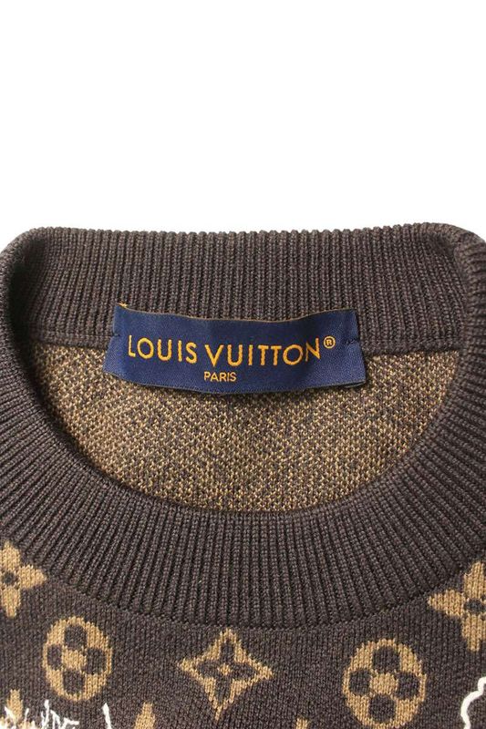 Louis Vuitton Rm232 ZLL Hpn95w Monogram Allover Crewneck Sweatshirt Men's M
