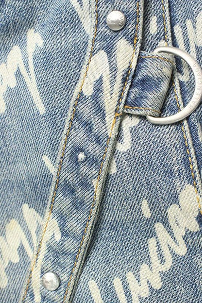 Balenciaga 681693 Tbp47 Raver Studded Embellished Baggy Raver Denim Pants Men 29