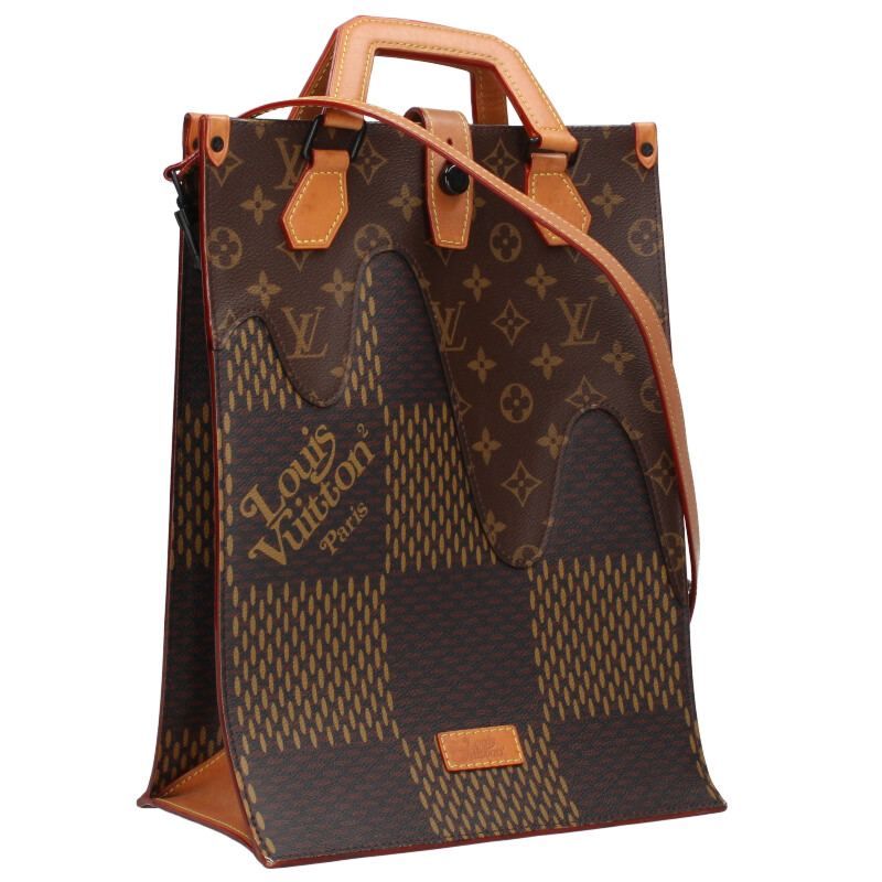 Louis Vuitton N40355 Mini Tote Damier Ebene Giant Shoulder Tote Bag Men's