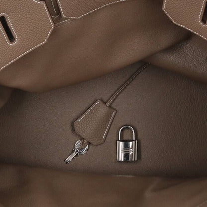 Hermes Haut À Courroies HAC 40 Z Engraved Svhardware Etoupe Togo Handbag Men 40
