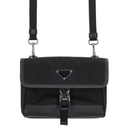 Prada 2zh108 Re-nylon Saffiano Leather Smart Phone Pouch Men's