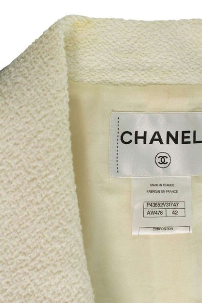 Chanel P43652v31747 Coco Mark Pearl Button Jacket Ladies 42