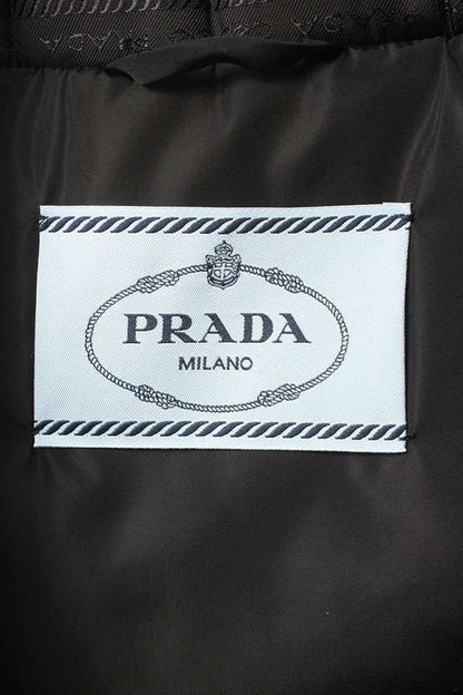 Prada 291998 Monogram Triangle Logo Plate Nylon Vest Women 36
