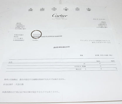 Cartier Ring Pt950 Diamond 2P (007ct) C De Cartier Ring Engraved Ring Width 3mm