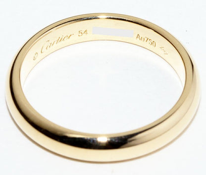 Cartier Ring 18K Yellow Gold Classic Wedding Ring 1895 Wedding Ring Width 35mm