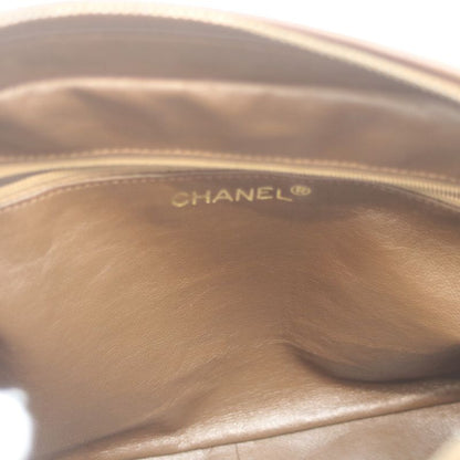 Chanel No 3 Lamb Ghardware Brown Matrasse Logo Zipper Chain Shoulder Bag