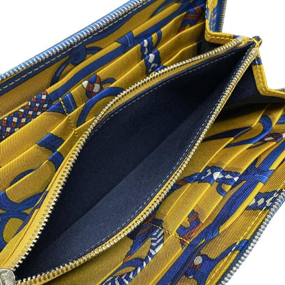 Hermes Azap Long Silk-in Blue Jellyge Panoplie Equestre / Silver Hardware