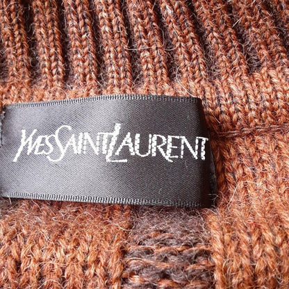 Yvessaint Laurent Long Sleeve Sweater Men's - Dark Brown And Brown Stripe