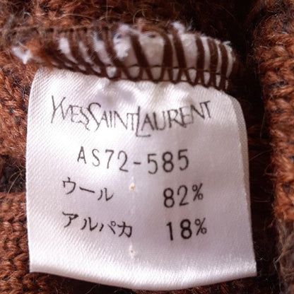 Yvessaint Laurent Long Sleeve Sweater Men's - Dark Brown And Brown Stripe