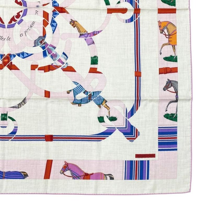 Hermes Shawl Carre Geant140 Eperon D'or Et Tenues de Jour H244216s 01 Natural