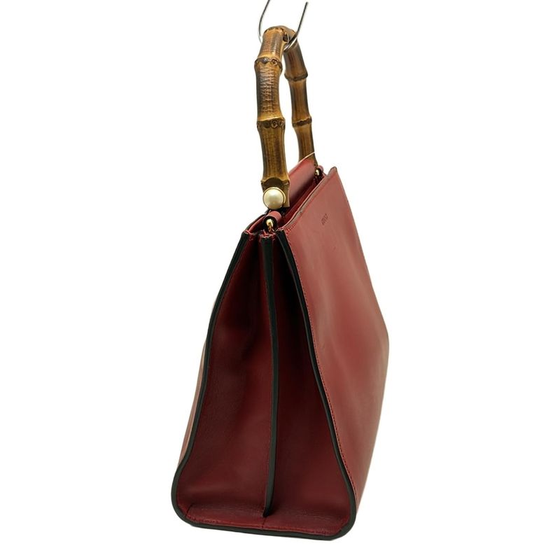 Gucci Handbag Nim Fair 459076 Red Leather