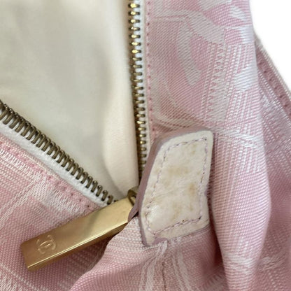 Chanel New Travel Line Tote GM Light Pink X White X Ivory Gold Hardware Leather