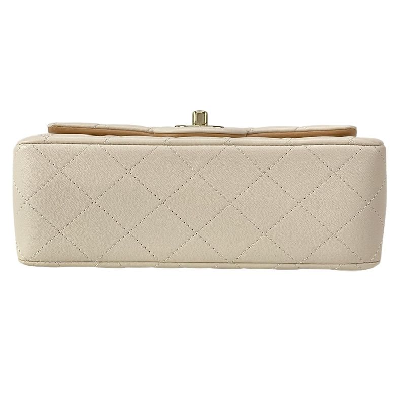 Chanel Shoulder Bag Top Handle Mini Flap Bagmatelasse As2431 Pink Beige Lambskin