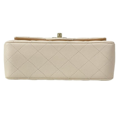 Chanel Shoulder Bag Top Handle Mini Flap Bagmatelasse As2431 Pink Beige Lambskin