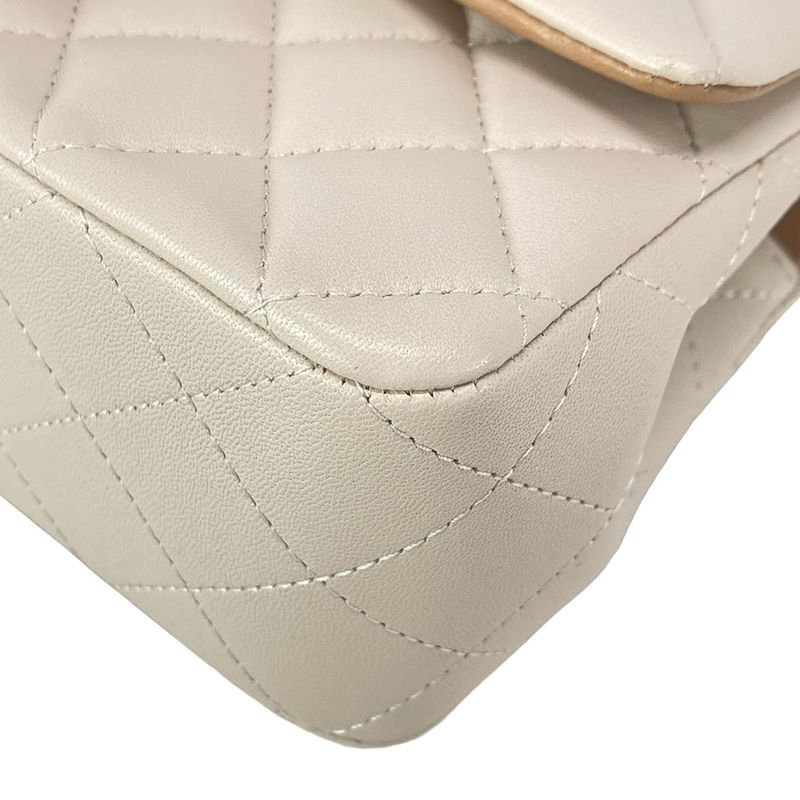 Chanel Shoulder Bag Top Handle Mini Flap Bagmatelasse As2431 Pink Beige Lambskin