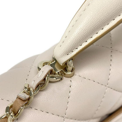 Chanel Shoulder Bag Top Handle Mini Flap Bagmatelasse As2431 Pink Beige Lambskin