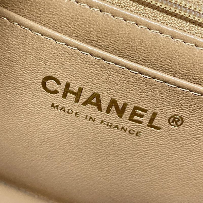 Chanel Shoulder Bag Top Handle Mini Flap Bagmatelasse As2431 Pink Beige Lambskin