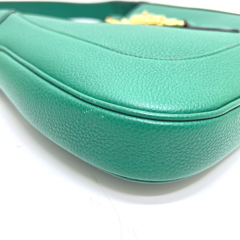 Gucci Shoulder Bag Jackie 1961 Small 810232 Leather Green