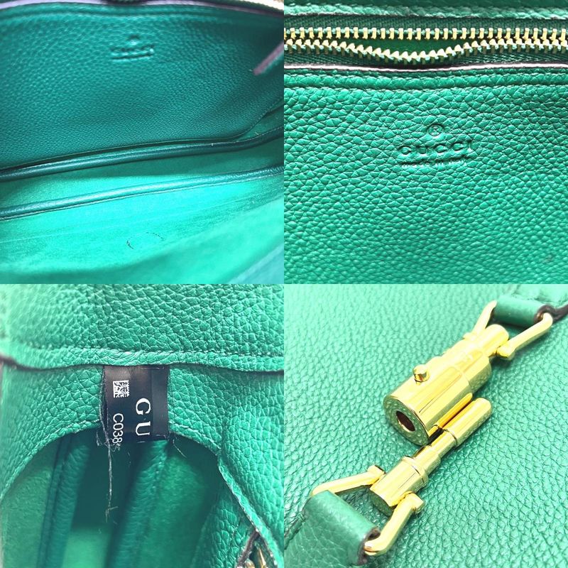Gucci Shoulder Bag Jackie 1961 Small 810232 Leather Green