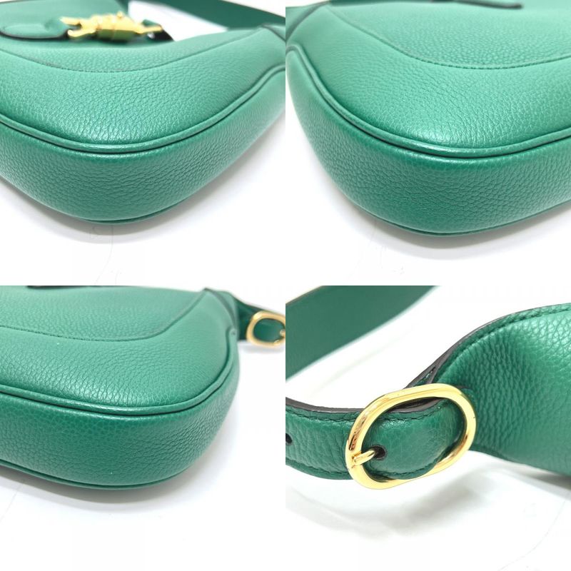 Gucci Shoulder Bag Jackie 1961 Small 810232 Leather Green