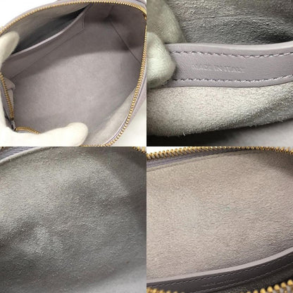 Celine Boston Bag Triomphe Leather Purple