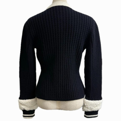 Chanel Jacket Coco Neige Collection P79691 Wool Black