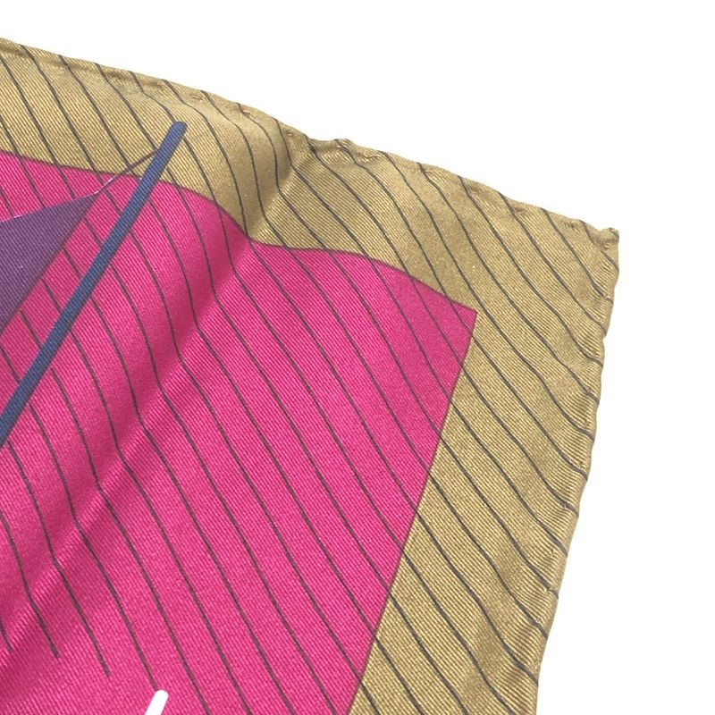 Gucci Scarf Jockey Motif Silk Brown