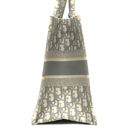 DIOR Tote Bag Book Tote Medium Canvas Gray