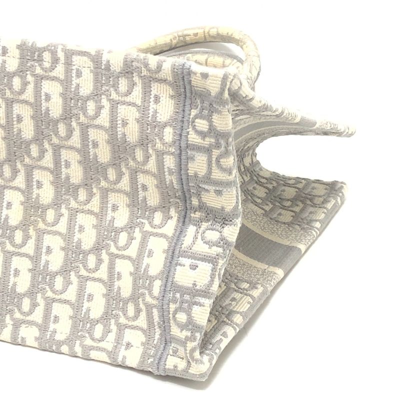 DIOR Tote Bag Book Tote Medium Canvas Gray