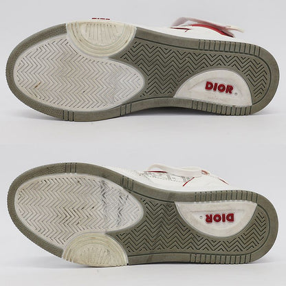 Dior Sneakers - High Cut Trotter Pattern White X Red White Red Size