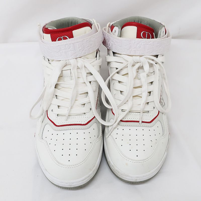 Dior Sneakers - High Cut Trotter Pattern White X Red White Red Size