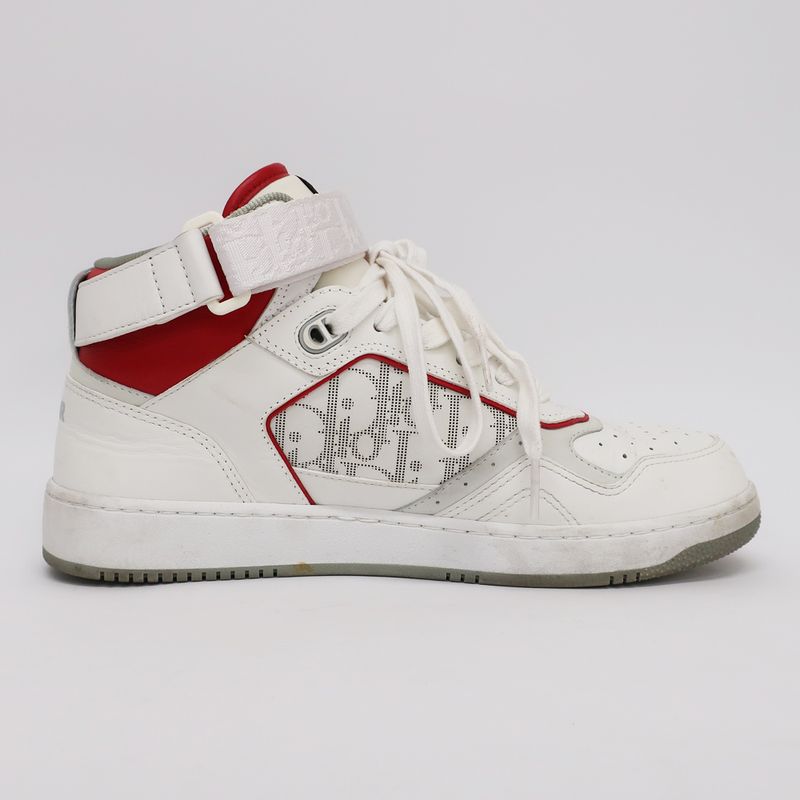 Dior Sneakers - High Cut Trotter Pattern White X Red White Red Size