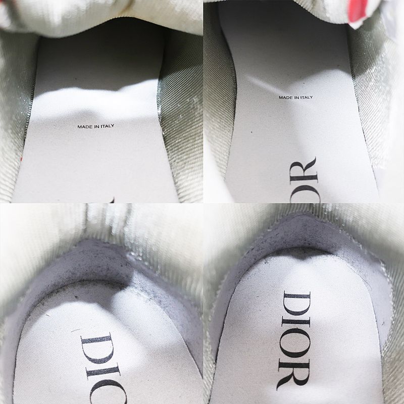 Dior Sneakers - High Cut Trotter Pattern White X Red White Red Size