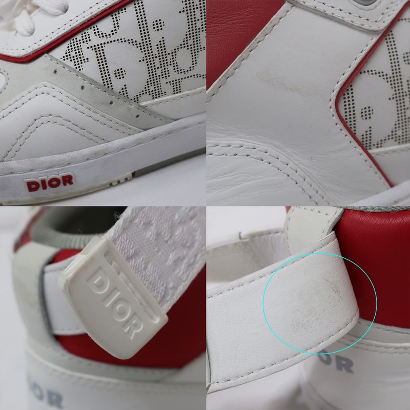 Dior Sneakers - High Cut Trotter Pattern White X Red White Red Size