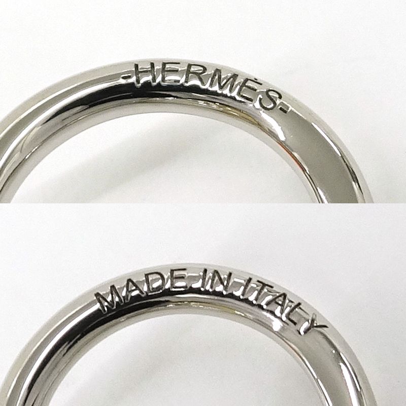 Hermes Scarf Ring Twirly Bell Metal GP GD SV Accessories - Women's