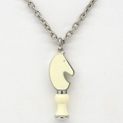Hermes Necklace Cavalier Metal Silver - SV White Accessories - Women's