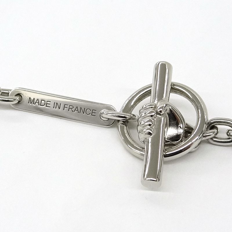 Hermes Necklace Cavalier Metal Silver - SV White Accessories - Women's