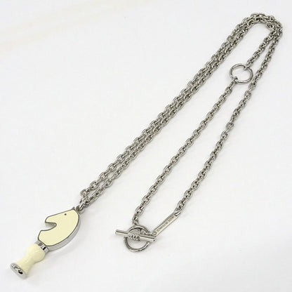 Hermes Necklace Cavalier Metal Silver - SV White Accessories - Women's