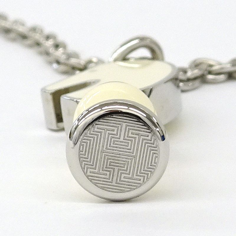 Hermes Necklace Cavalier Metal Silver - SV White Accessories - Women's