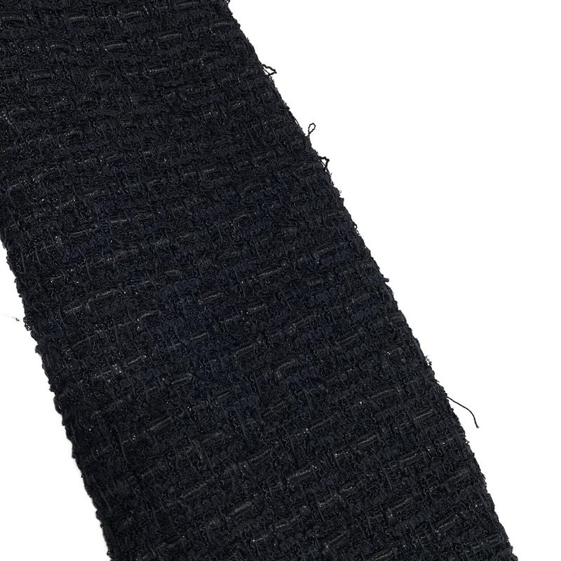 Chanel Jacket Size 40 M Ladies - P27798 Black Long Sleeves Tweed Lamé Coco Mark