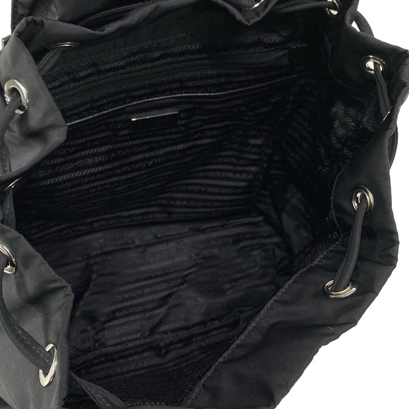 Prada Backpack Sac With Pouch Medium Re-nylon Backpack 1bz811 Black Re-nylon