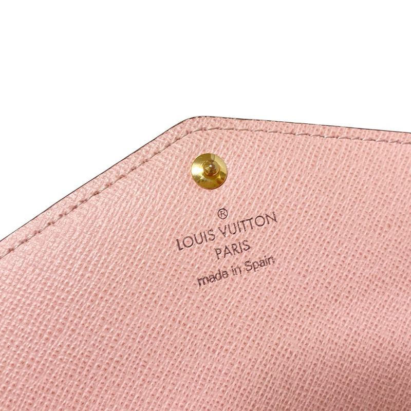 Louis Vuitton Monogram Portefeuille Sarah M62235 Rose Ballerine Long Wallet