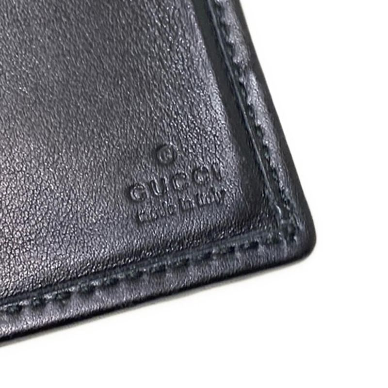 Gucci Billfold Micro Guccissima 256438 Gray And Dark Gray And Black Leather