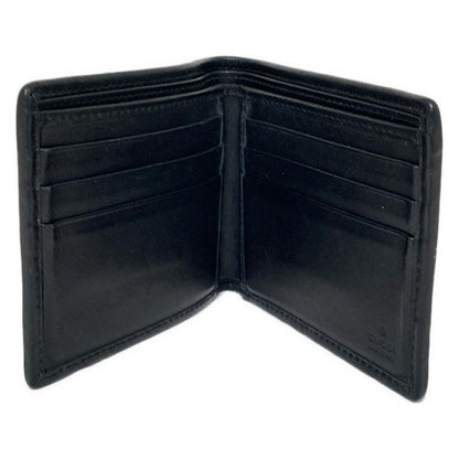 Gucci Billfold Micro Guccissima 256438 Gray And Dark Gray And Black Leather