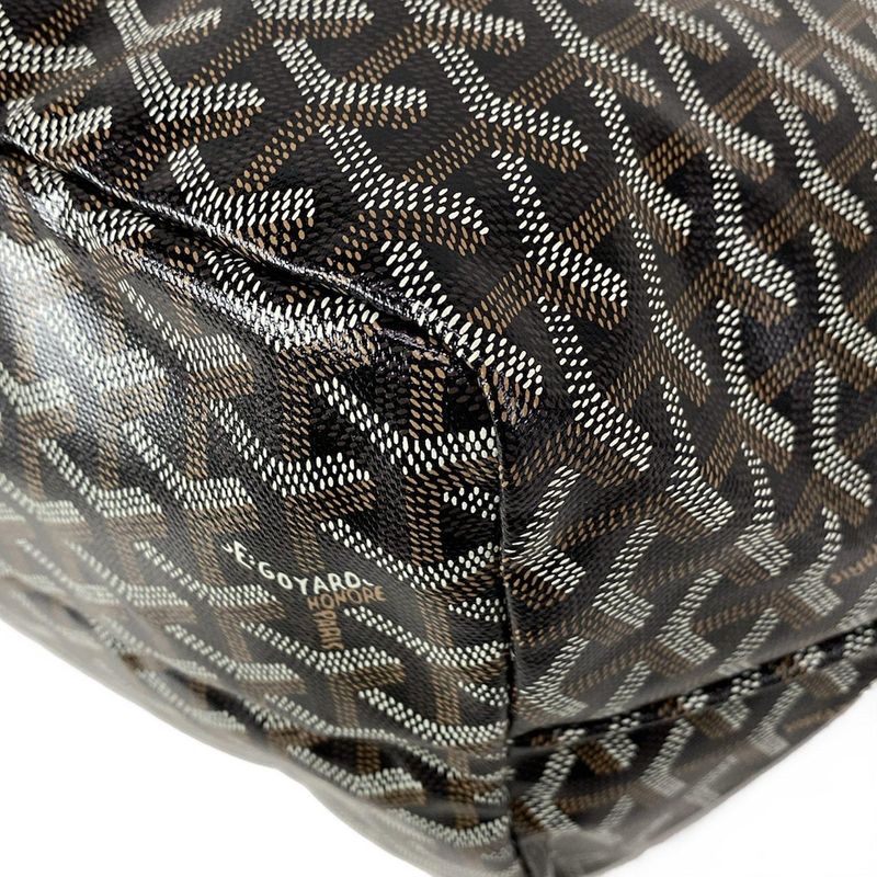 Goyard Saint Louis GM Aas020176 Black×brown×white Leather
