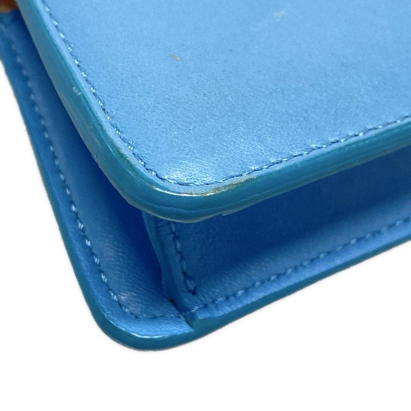 Fendi Handbag Nano Peekaboo 7ar993 Light Blue Mini Size Leather