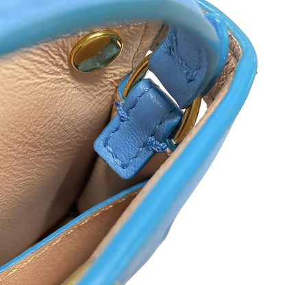 Fendi Handbag Nano Peekaboo 7ar993 Light Blue Mini Size Leather