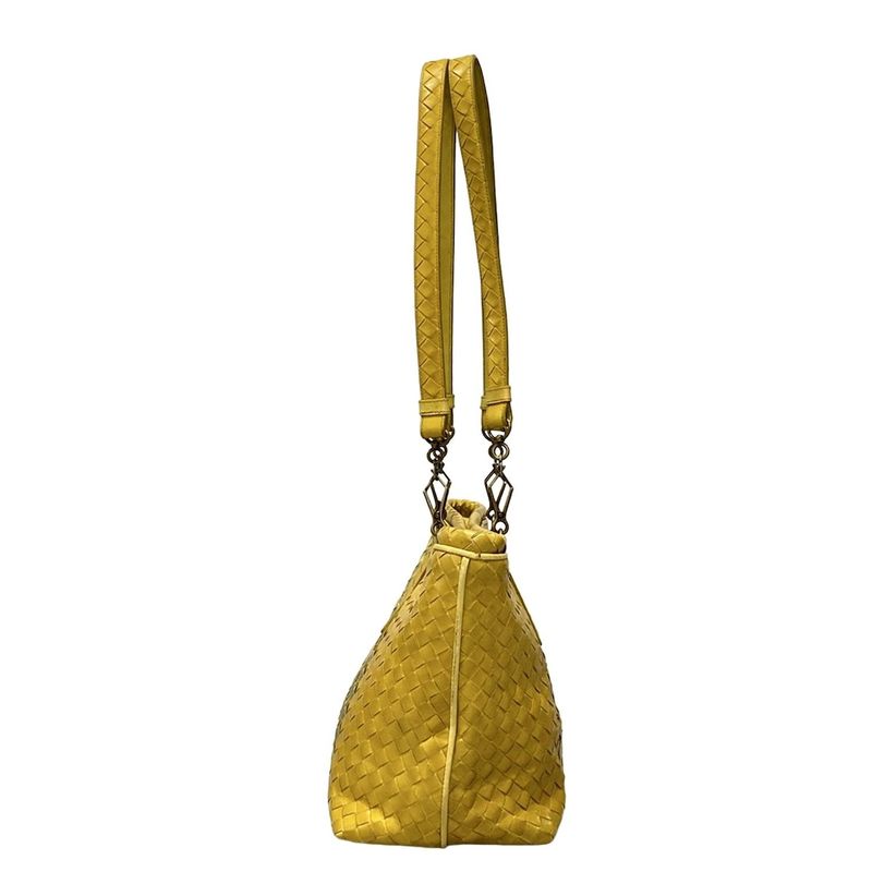Bottega Veneta Intrecciato 188853 Yellow X Light Green Leather