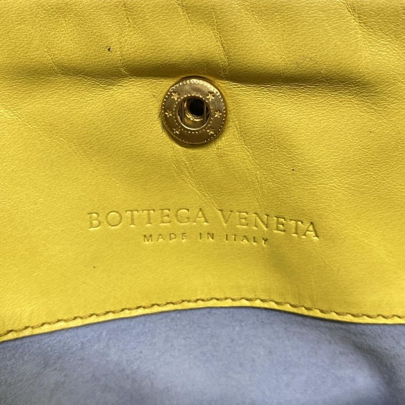 Bottega Veneta Intrecciato 188853 Yellow X Light Green Leather